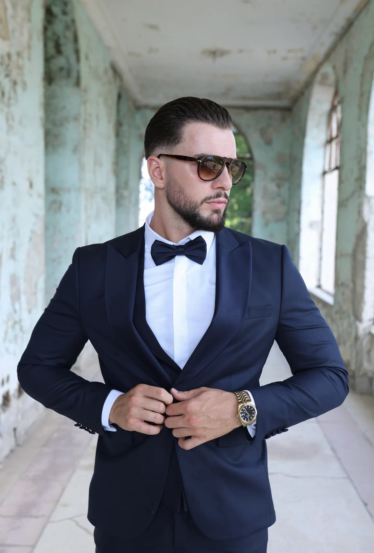 kostum navy blu me jake sateni