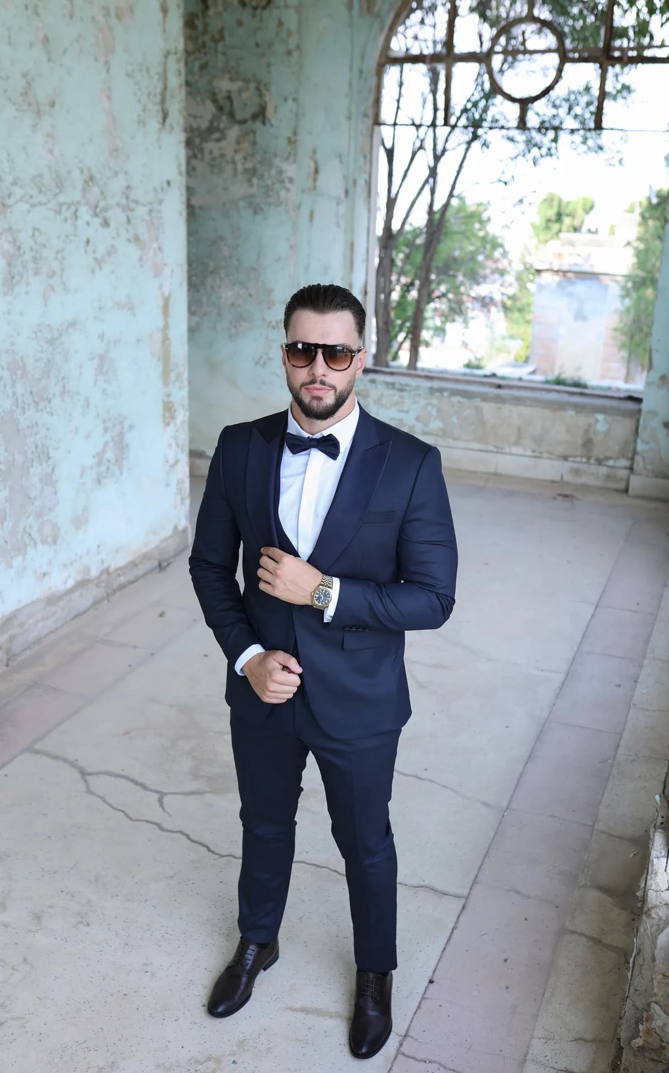 kostum navy blu me jake sateni – foto 4